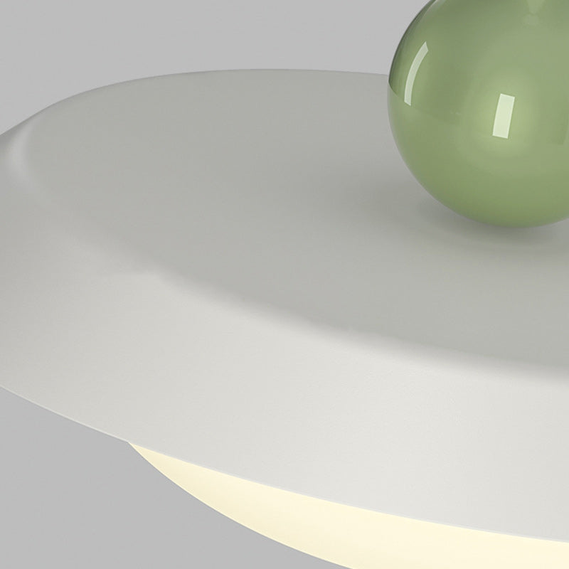 Modern Minimalist Round Iron Acrylic LED Pendant Light For Living Room