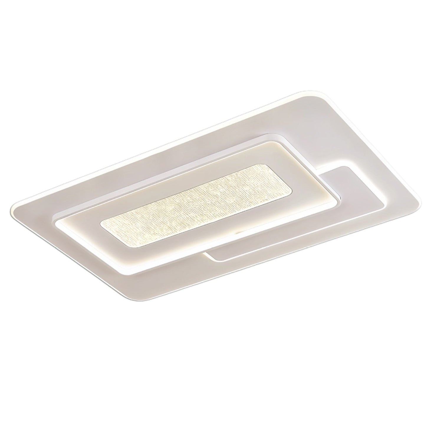 Modern Luxury Rectangular Iron Acrylic LED Flush Mount Ceiling Light For Bedroom
