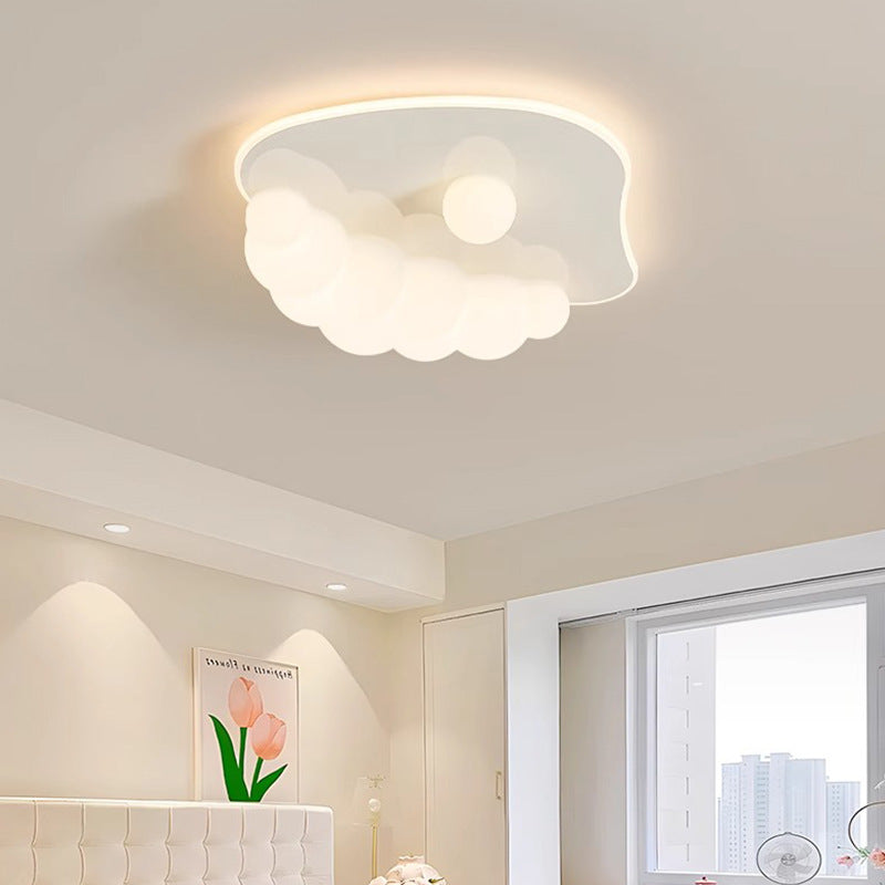 Contemporary Creative Clouds Iron PE LED Flush Mount Ceiling Light For Bedroom