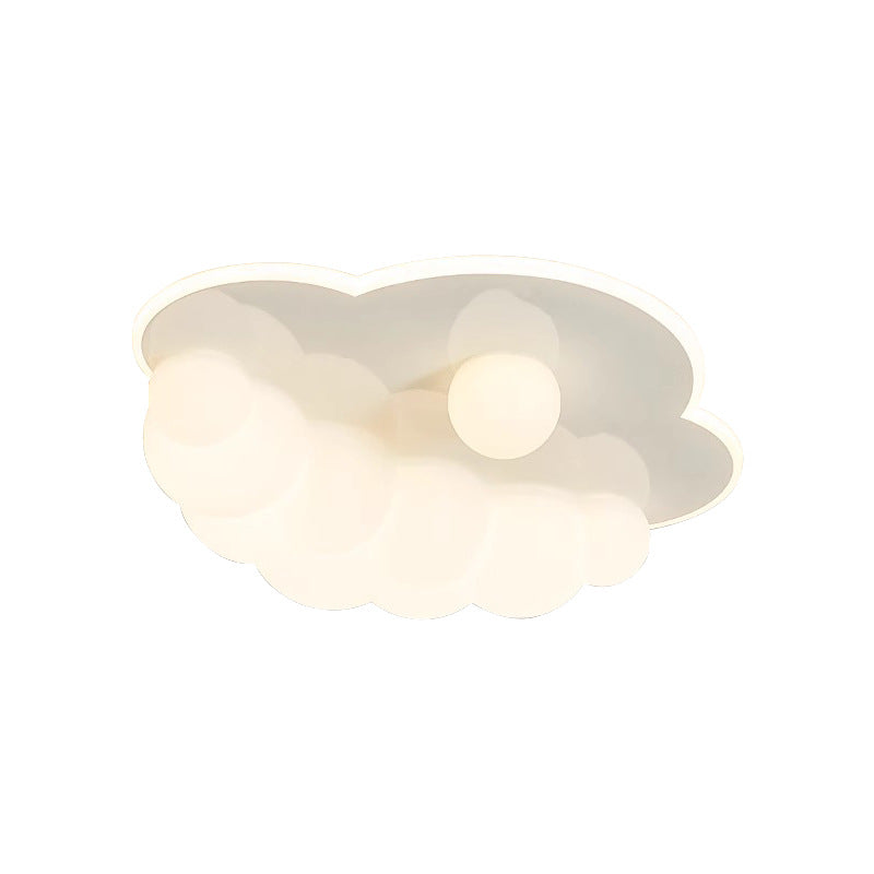 Contemporary Creative Clouds Iron PE LED Flush Mount Ceiling Light For Bedroom