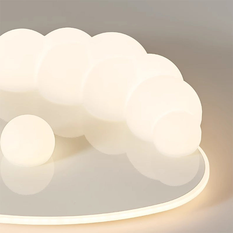 Contemporary Creative Clouds Iron PE LED Flush Mount Ceiling Light For Bedroom