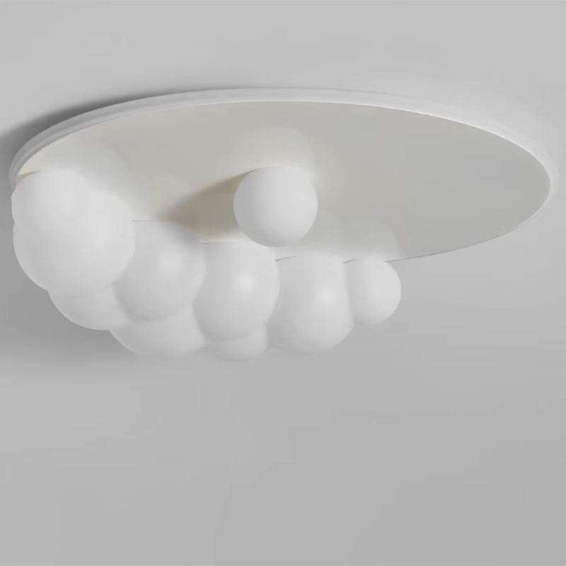 Contemporary Creative Clouds Iron PE LED Flush Mount Ceiling Light For Bedroom
