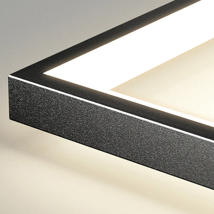 Modern Eclectic Square Aluminum Silicone LED Semi-Flush Mount Ceiling Light For Bedroom
