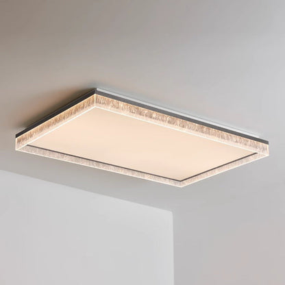 Contemporary Luxury Rectangular Iron Aluminum Acrylic LED Flush Mount Ceiling Light For Living Room