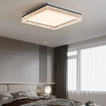Contemporary Luxury Rectangular Iron Aluminum Acrylic LED Flush Mount Ceiling Light For Living Room