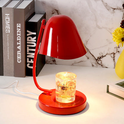 Traditional French Dome Plastic 1-Light Melting Wax Table Lamp For Bedroom