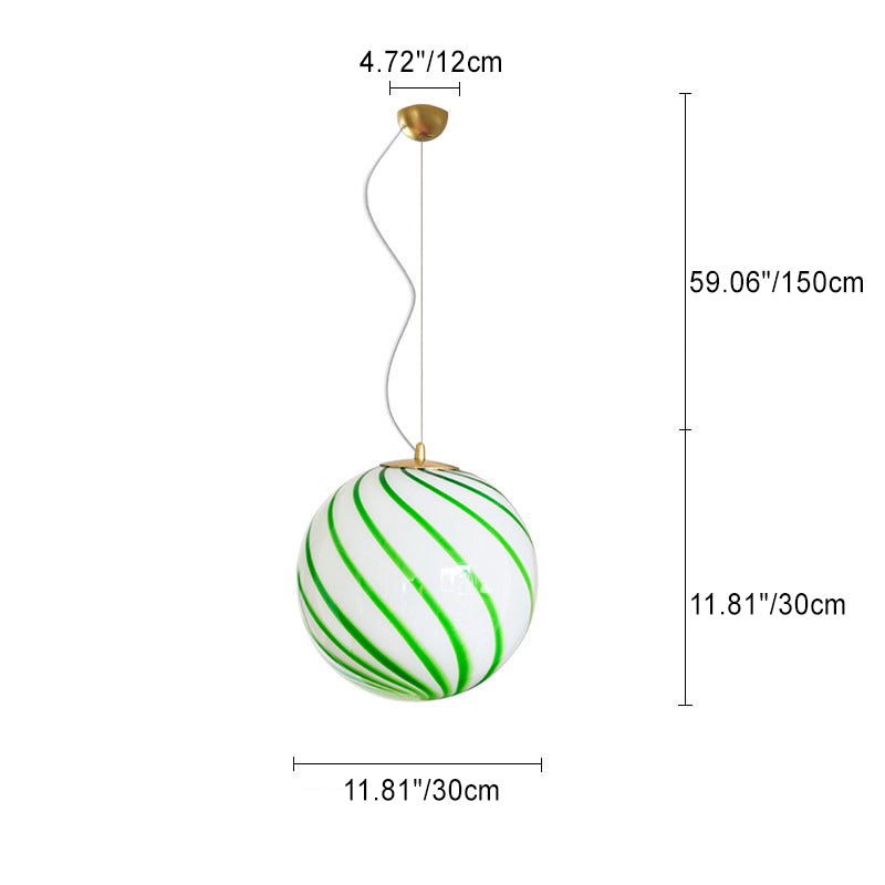 Modern Eclectic Lollipop Ball Iron Acrylic 1-Light Pendant Light For Living Room