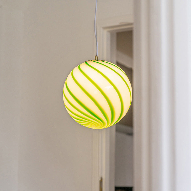 Modern Eclectic Lollipop Ball Iron Acrylic 1-Light Pendant Light For Living Room