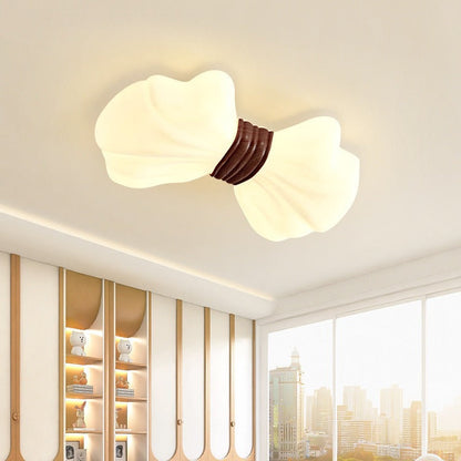 Modern Eclectic Kids Bow Iron PE LED Flush Mount Ceiling Light For Bedroom