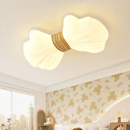 Modern Eclectic Kids Bow Iron PE LED Flush Mount Ceiling Light For Bedroom