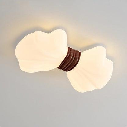 Modern Eclectic Kids Bow Iron PE LED Flush Mount Ceiling Light For Bedroom