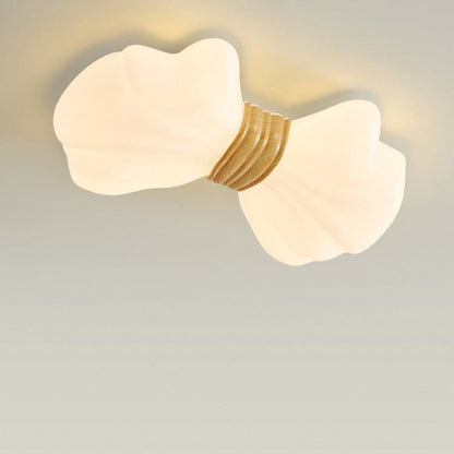 Modern Eclectic Kids Bow Iron PE LED Flush Mount Ceiling Light For Bedroom