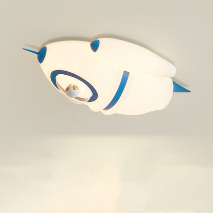 Contemporary Creative Kids Rocket Iron Acrylic LED Flush Mount Ceiling Light For Bedroom