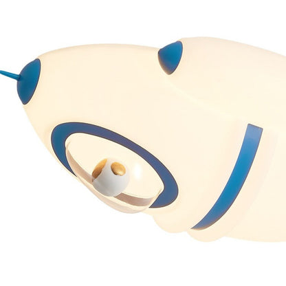 Contemporary Creative Kids Rocket Iron Acrylic LED Flush Mount Ceiling Light For Bedroom