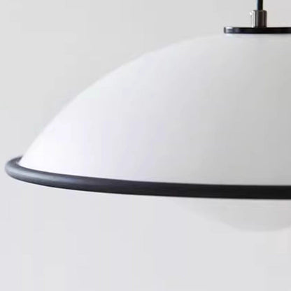 Modern Minimalist Dome Copper Acrylic 1-Light Pendant Light For Bedroom