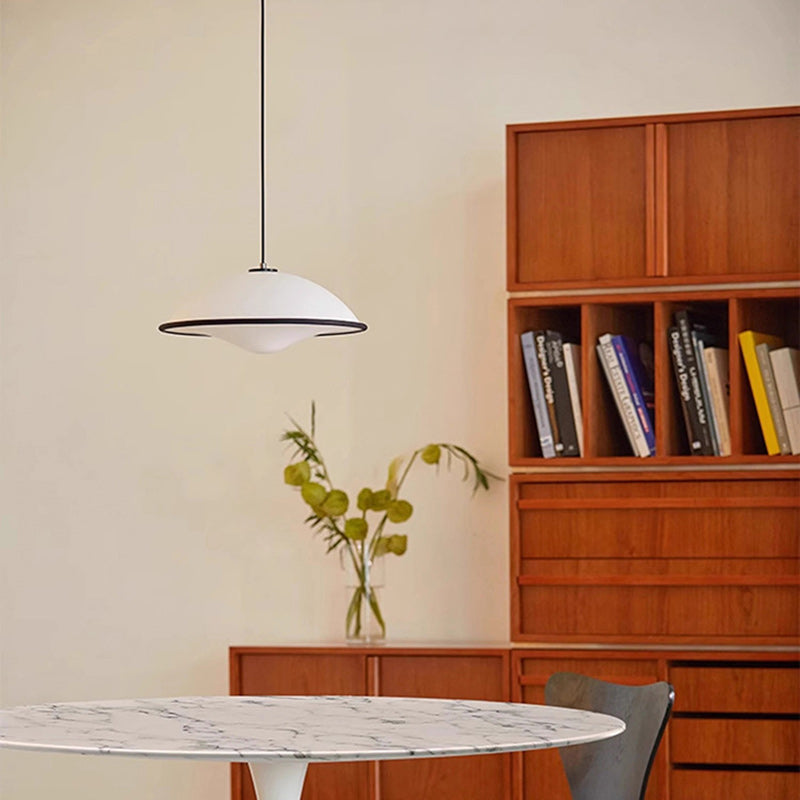 Modern Minimalist Dome Copper Acrylic 1-Light Pendant Light For Bedroom
