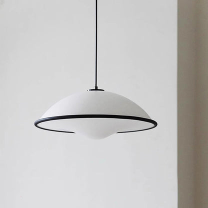 Modern Minimalist Dome Copper Acrylic 1-Light Pendant Light For Bedroom