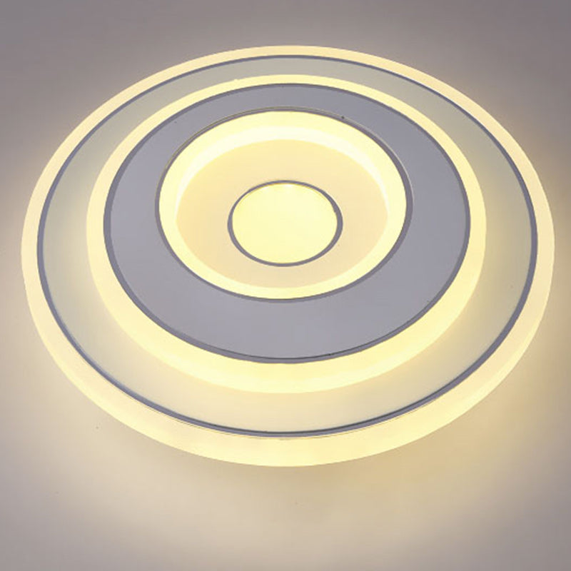 Modern Minimalist Square Iron Acrylic LED Flush Mount Ceiling Light For Bedroom
