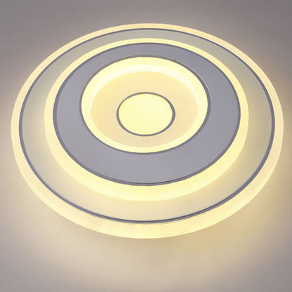 Modern Minimalist Square Iron Acrylic LED Flush Mount Ceiling Light For Bedroom
