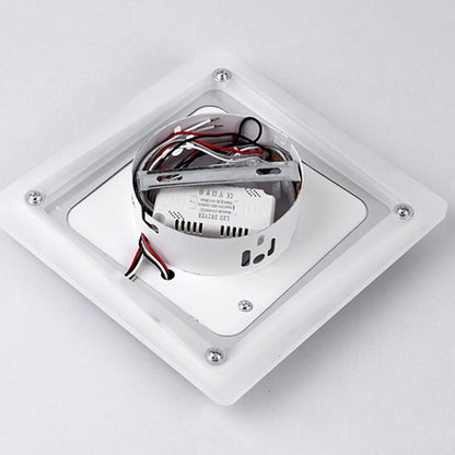 Modern Minimalist Square Iron Acrylic LED Flush Mount Ceiling Light For Bedroom