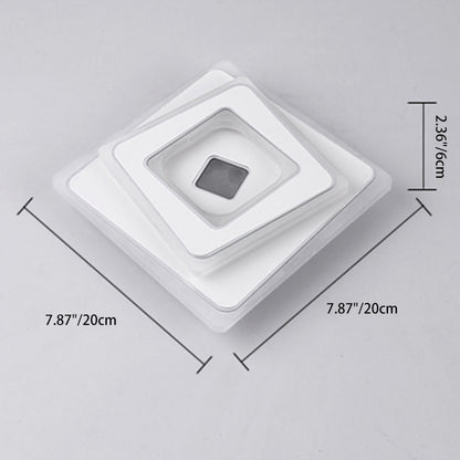 Modern Minimalist Square Iron Acrylic LED Flush Mount Ceiling Light For Bedroom