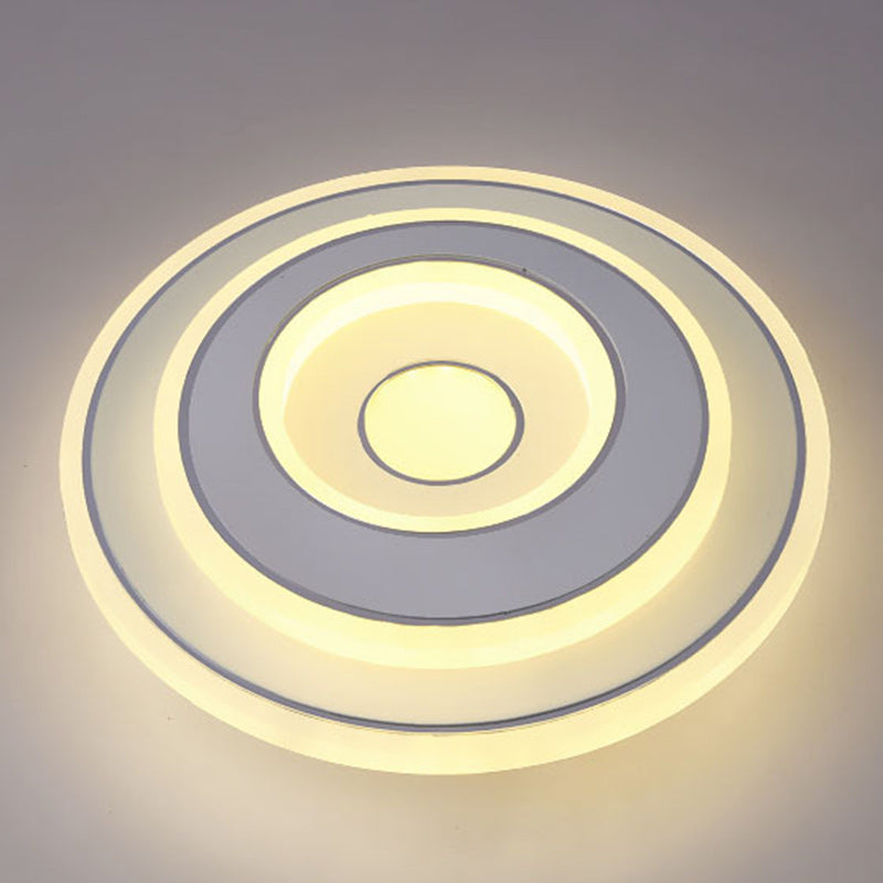 Modern Minimalist Square Iron Acrylic LED Flush Mount Ceiling Light For Bedroom