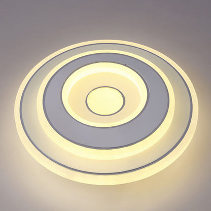 Modern Minimalist Square Iron Acrylic LED Flush Mount Ceiling Light For Bedroom