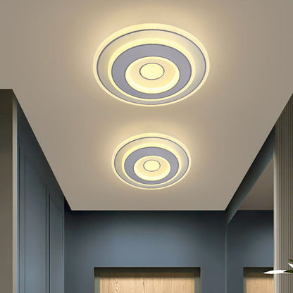 Modern Minimalist Square Iron Acrylic LED Flush Mount Ceiling Light For Bedroom