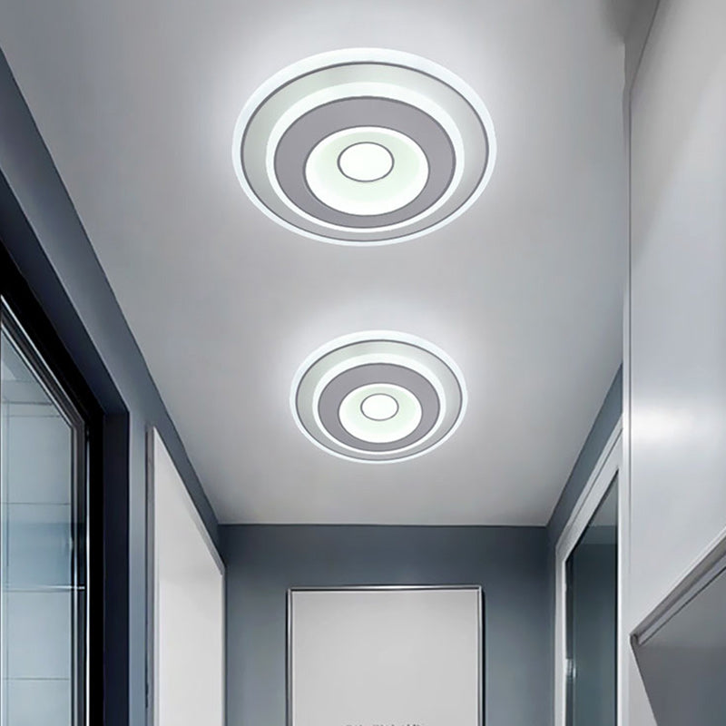 Modern Minimalist Square Iron Acrylic LED Flush Mount Ceiling Light For Bedroom