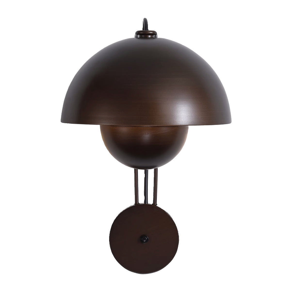 Traditional Rustic Dome Iron 1-Light Wall Sconce Lamp For Bedroom