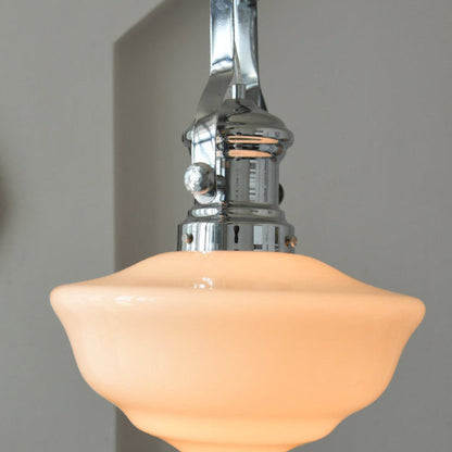 Modern Mid-Century Cone Iron Glass 1-Light Pendant Light For Living Room