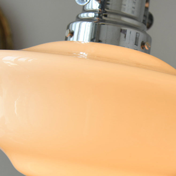 Modern Mid-Century Cone Iron Glass 1-Light Pendant Light For Living Room