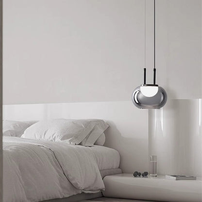 Contemporary Scandinavian Globe Iron Glass LED Chandelier Island Light For Living Room