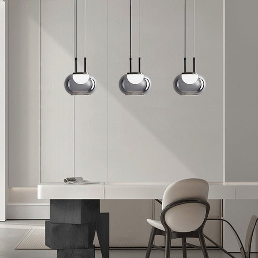 ثريا LED زجاجية حديدية بتصميم إسكندنافي معاصر لغرفة المعيشة 