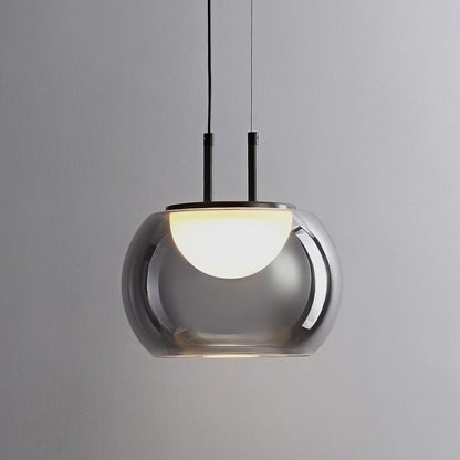 Contemporary Scandinavian Globe Iron Glass LED Chandelier Island Light For Living Room