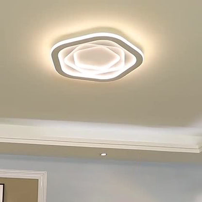 Modern Simplicity Triangle Aluminum PC LED Flush Mount Ceiling Light For Bedroom