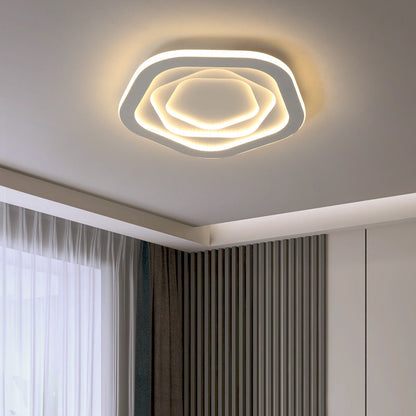 Modern Simplicity Triangle Aluminum PC LED Flush Mount Ceiling Light For Bedroom