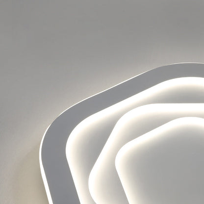 Modern Simplicity Triangle Aluminum PC LED Flush Mount Ceiling Light For Bedroom