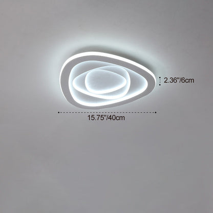 Modern Simplicity Triangle Aluminum PC LED Flush Mount Ceiling Light For Bedroom