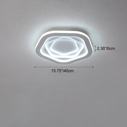 Modern Simplicity Triangle Aluminum PC LED Flush Mount Ceiling Light For Bedroom