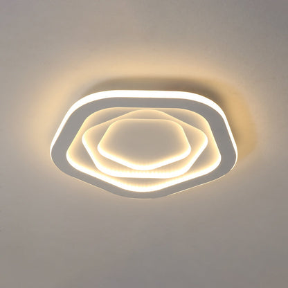 Modern Simplicity Triangle Aluminum PC LED Flush Mount Ceiling Light For Bedroom