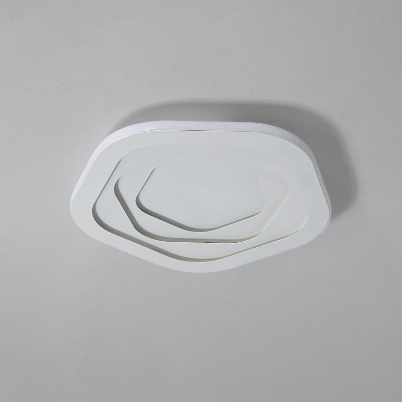 Modern Simplicity Triangle Aluminum PC LED Flush Mount Ceiling Light For Bedroom