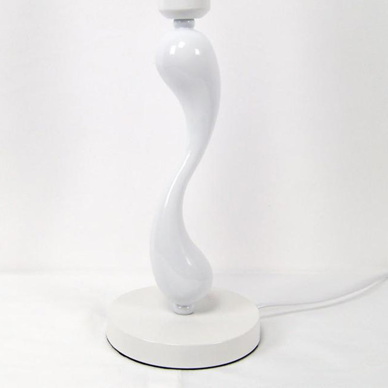 Contemporary Creative Frustum Cone Iron Fabric 1-Light Table Lamp For Bedroom