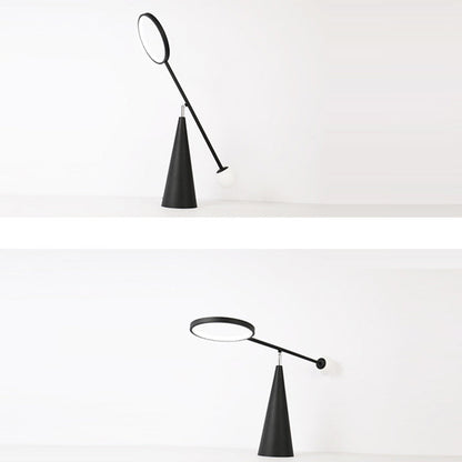Contemporary Scandinavian Cone Metal Glass Silicone LED Table Lamp For Bedroom