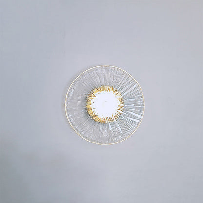 Modern Luxury Round Metal Glass LED Wall Sconce Lamp For Living Room
