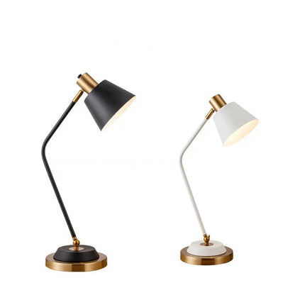 Contemporary Nordic Frustum Cone Metal 1-Light Table Lamp For Bedroom