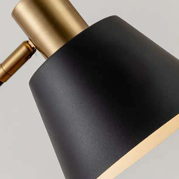 Contemporary Nordic Frustum Cone Metal 1-Light Table Lamp For Bedroom