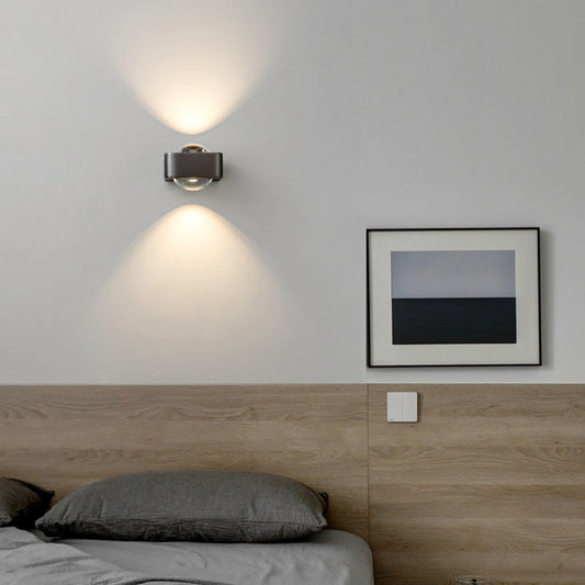 Contemporary Scandinavian Spherical Stainless Steel Glass LED Wall Sconce Lamp For Living Room