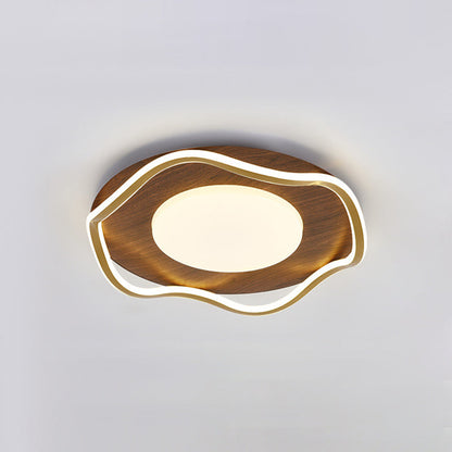 Contemporary Scandinavian Round Iron Aluminum Acrylic LED Flush Mount Ceiling Light For Bedroom