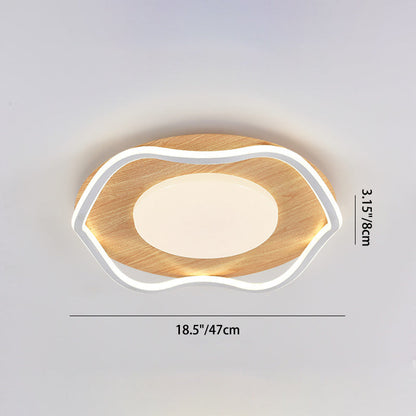 Contemporary Scandinavian Round Iron Aluminum Acrylic LED Flush Mount Ceiling Light For Bedroom